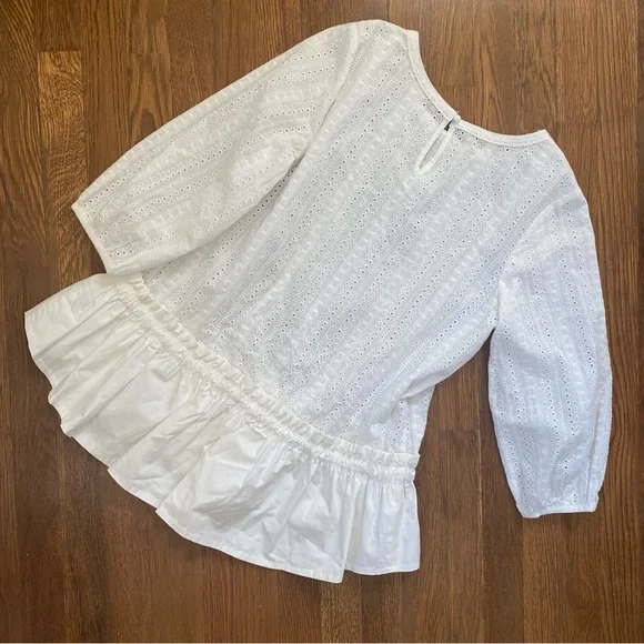 Anthropologie Eri + Ali Nora Eyelet Blouse - Picture 6 of 7